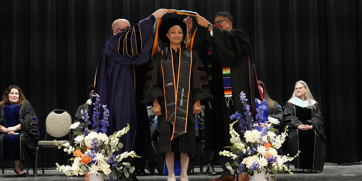 graduate being decorated