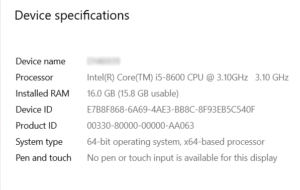 Device Specs