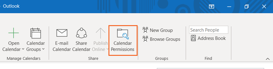 Select Calendar Permissions