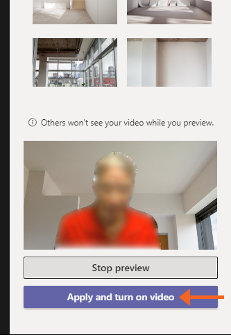 Apply and Turn on Video