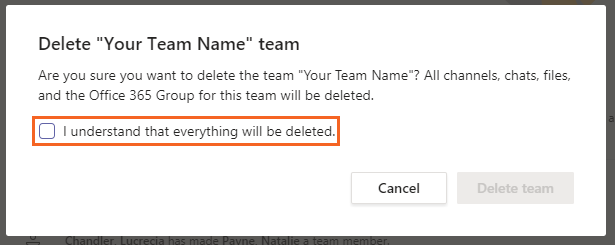 Delete Team