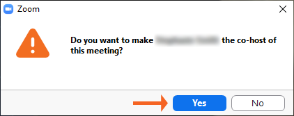 Promote to CoHost Confirmation