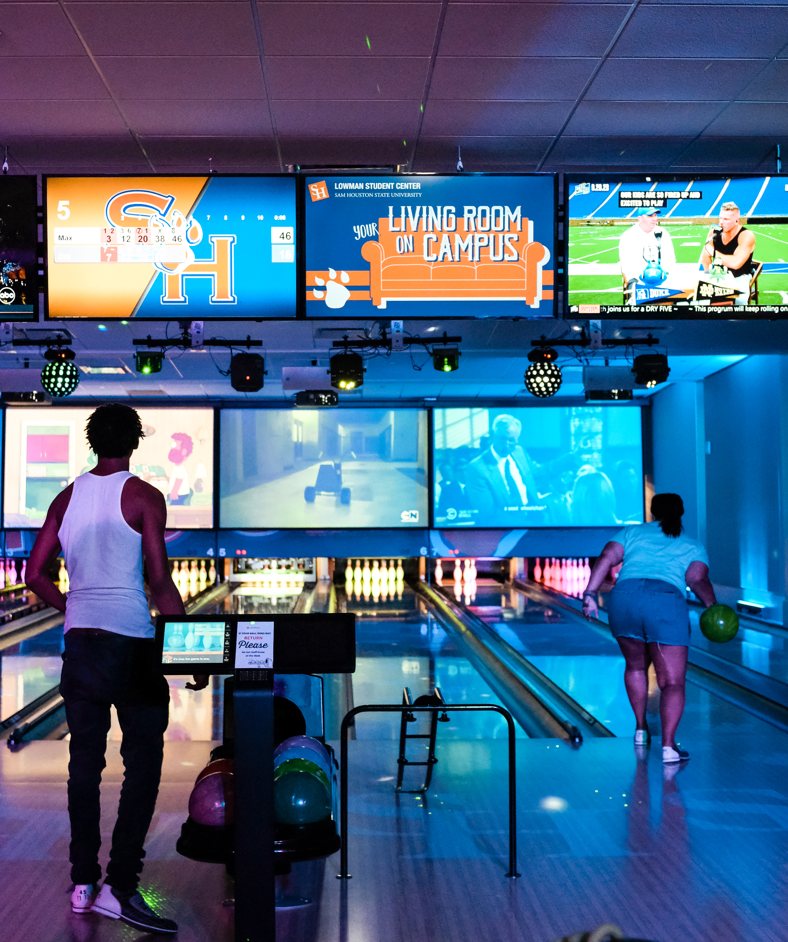 Kat Klub Lanes with Glow Bowl lighting