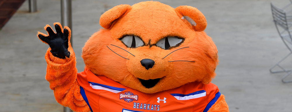 Sammy Bearkat posing