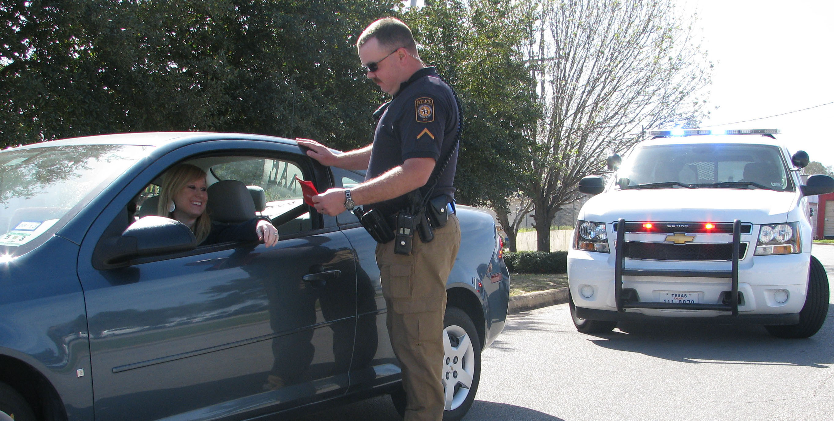 Staged traffic stop